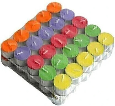 DEEPP COLLECTION Multicolour Tealight Candle Candle (Multicolor, Pack of 50) Candle(Multicolor, Pack of 50)