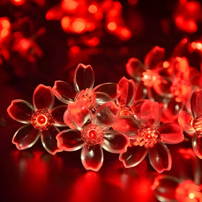 TECHGEAR 16 LEDs 3 m Red Flickering Flower Rice Lights(Pack of 1)