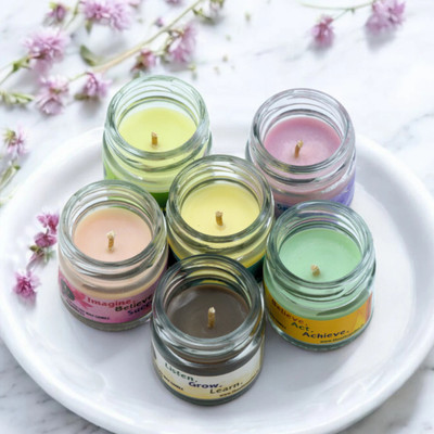 L' Olf Candles Starlit Fervours Candle(Multicolor, Pack of 6)