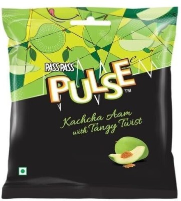 Pass Pass Pulse Candy kachha aam with tanggy twist small pouch kachha aam Candy kachha aam Candy(50 pieces)