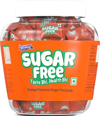 Derby Derby_Orange Flavoured Sugar-Free Hard Candies / 330gm / 115pcs in a Jar Orange Candy(330 g)