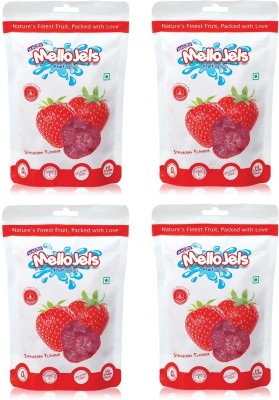 Mala’s MelloJels Fruit Gums (150g X4) (600g) Strawberry Jelly Candy(4 x 37.5)