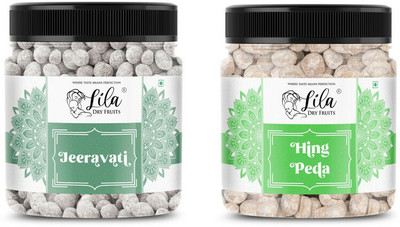 lila dry fruits Hing Peda And Jeeravati Mukhwas | Digestive Mouth Freshner Sweet and Sour Sour Candy(2 x 400 g)
