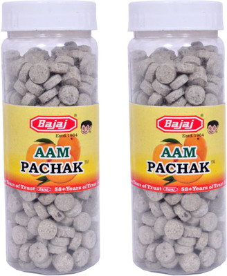 BAJAJ OMRAJ Aam Pachak Khatti Mithi Tasty Digestive Tablet Pack of 2 Real Aam Mouth Freshener(2 x 1 pieces)