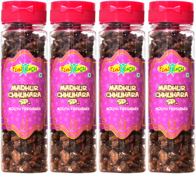 Funtush Madhur Chhuhara Mukhwas 90 grams Bottle | Mukhwas Mouth Freshener | Chhuharah Mint Mouth Freshener(4 x 1 pieces)