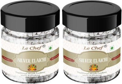 Le cHef Silver Coated Elaichi Mint Mouth Freshener(2 x 25 g)