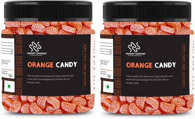 HUNGRY HARVEST Orange Candy Narangi Goli |Khatti Mithi Candy [Jar Pack] Orange Candy(2 x 300)