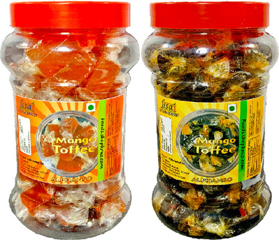 foods.shopkruz Combo Aam Papad Mango Toffee Fruit Snacks Alphonso Toffee Fresh Mango mango Toffee(2 x 250 g)