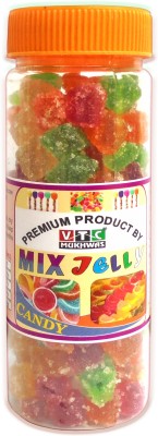 VTC Premium Mix Fruit Juice Jelly Candy Sugar Coated Jelly Bites Mix Fruit Jelly Candy(250 g)