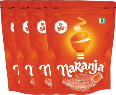 Derby Naranja | Santra Goli | 50pcs | Pack of 4 | Orange Fruit Flavored Candy Orange Candy(4 x 125 g)