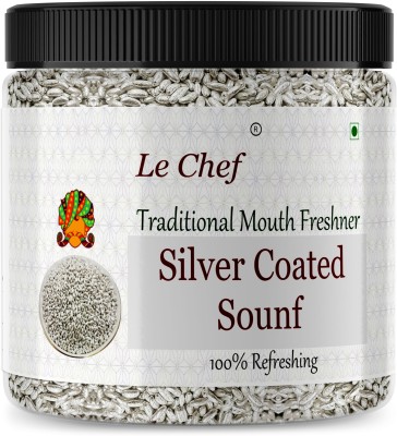 Le cHef Premium Silver Coated Saunf | Mint Mouth Freshener(200 g)