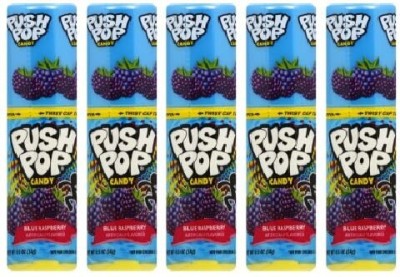 Push Pop Candy | Blue Raspberry Fruit Flavor Candy(5 x 10 g)