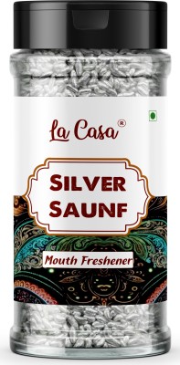 La Casa Silver Saunf Mouthfreshner | Rajasthani Fennel Mukhwas | Menthol Mouth Freshener(100 g)