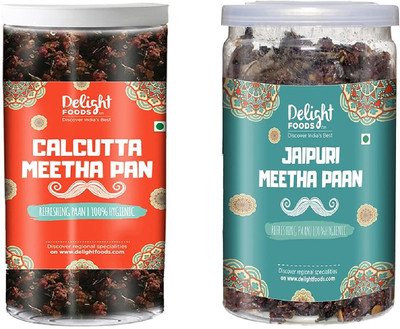 Delight Foods Calcutta Meeth Paan & Jaipuri Meeth Paan Without Supari (100 each) Traditional Mukhwas Mouth Freshener(2 x 100 g)