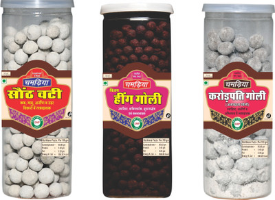CHAMRIA sonth vati HING GOLI KARODPATI GOLI Home Made Mukhwas Mouth Freshener | Hygienically Prepared And Packed |(Pack of 3, 600 g)