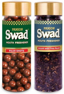 Panjon Swad Paan Shots & Shahi Meetha PaanTasty Mouthfresheners | After-Meal Mukhwas Real Pan Toffee Balls(2 pieces)