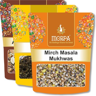 MORPA Almond Dry Fruit Mouth Freshner, Sweet Banarasi Dry Paan, Mirch Masala Mukhwas Mukhwas Mouth Freshener(3 x 200 g)