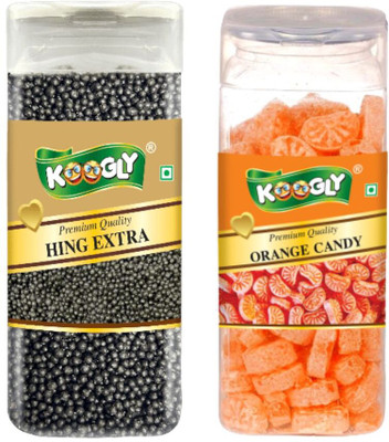 Koogly Premium Quality After Meal Digestive Goli- Hing Extra, Orange Candy Mouth Freshener(2 x 245 g)