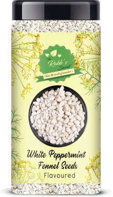 The Rabb' s secret Peppermint Fennel Seeds Jar 200gm - Madrasi saunf - White saunf Fennel seeds, Peppermint Mouth Freshener(200 g)