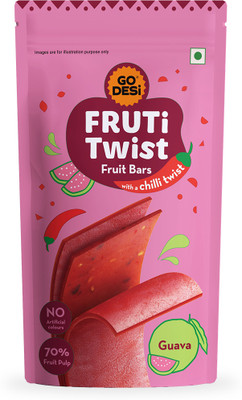 GO DESi Guava Fruti Twist Fruit Bar Guava Candy Bar(70 g)
