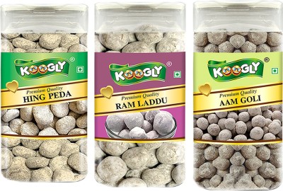 Koogly Premium Quality After Meal Digestive Hing Peda, Ram laddu,, Aam Goli Candy(3 x 236.67 g)