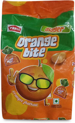 PARLE Bigger Orange Bite, 195g Pouch ORANGE Candy Bar(195 g)