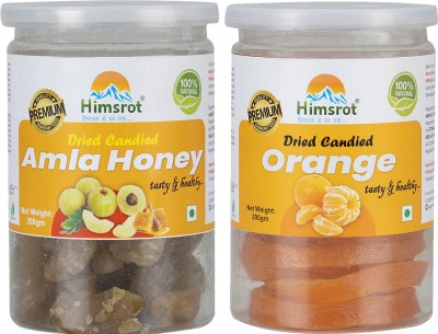 Himsrot Dried Candied Amla Honey (AMLA MURABBA) with Dried Orange Slices Orange slices, Amla honey Toffee(400 g)