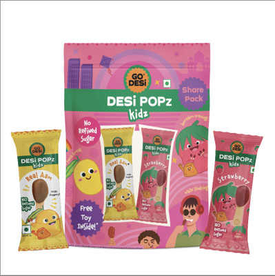 GO DESi No Refined Sugar Mango, Strawberry Candy(64 g)