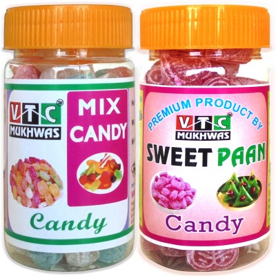 VTC Yummy Pure Mix Fruit Flavour Candy Or Sweet Paan Toffee Mix Fruit, Paan Toffee(2 x 150 g)