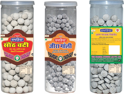CHAMRIA sonth vati JEERA GOLI AAM PACHAK TABLET Home Made Mukhwas Mouth Freshener | Hygienically Prepared And Packed |(Pack of 3, 600 g)