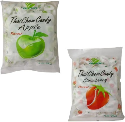 Haoliyuan Thai Chew Variety Pack Apple & Strawberry Apple, Strawberry Candy(2 x 350 g)