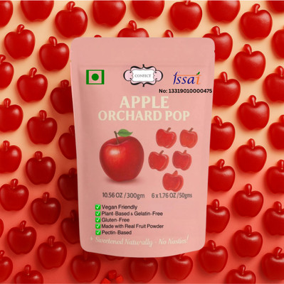 Confect Apple Orchard Pop Fruit Gummies – Vegan Candy – Gluten-Free- Apple Shape Apple Jelly Candy(300 g)