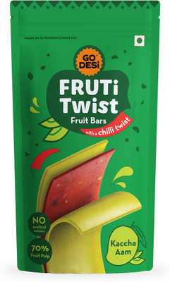 GO DESi Kaccha Aam Fruti Twist Fruit Bar Mango Candy Bar(70 g)