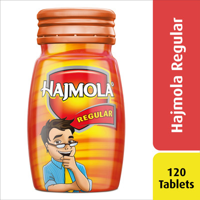 Hajmola Digestive - 120 Tablets (Regular Flavour) | Tasty & Chatpata | Ayurvedic Regular(120 pieces)