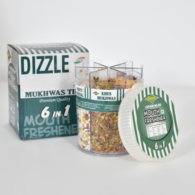 DIZZLE 6 in 1 Table Top Rose, Mint, Fennel, Mixed Fruit, Chocolate Mouth Freshener(250 g)