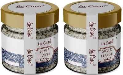 La Casa Silver Coated Elaichi Dana | Combo of 2 Menthol Mouth Freshener(2 x 10 g)