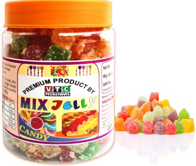 VTC Mix Fruit Juice Jelly Candy Sugar Coated Jelly Bites Candy Fruit Mix Jelly Jelly Candy(500 g)