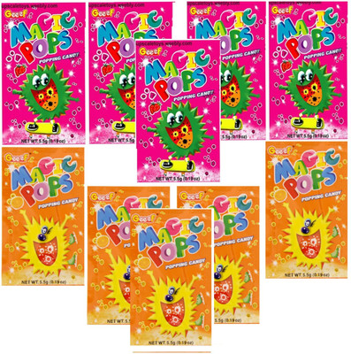 ECOMMTRADERS Crazy Pop-20 pcs Orange, Strawberry, 10 Each Candy(20 x 1 pieces)