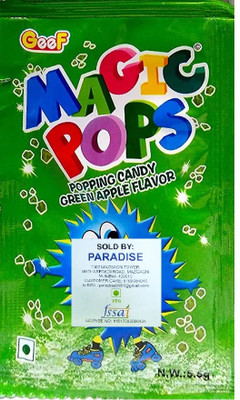 Magic Pops Popping Candy | Green Apple Flavour Candy(10 x 5.5 g)