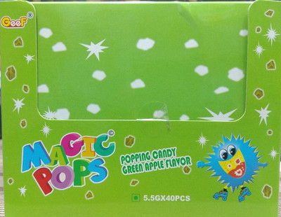 Magic Pops Apple Flavour Tingling Sensation Of Popping Candies 40 Sachets Apple Candy(40 x 5.5 g)