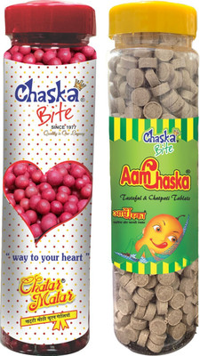CHASKA BITE |Aam Chaska|Chatar Matar|Chatpati Candies|Imli Pops|Khatti Meethi|Digestive Sour Candies|500gm|Pack of 2 DRY MANGO, SWEET AND SOUR Candy(2 x 250 g)