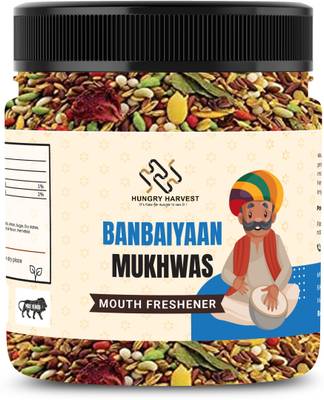 HUNGRY HARVEST Bambaiya Mukhwas Mix Saunf Mukhwas After Meal| Jar Pack Mukhwas Mouth Freshener
