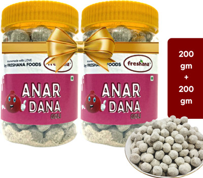 freshana Anardana Goli/Pachak Mouth Freshener, Digestive, After-Meal, Mukhwas Combo Pack Pomegranate Candy(2 x 200 g)
