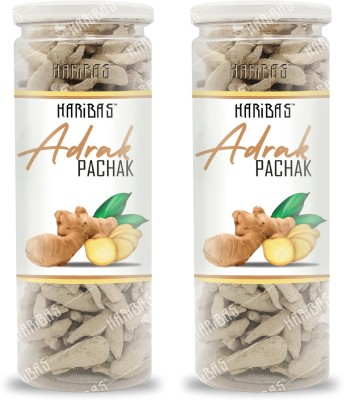 HARIBAS Pack of 2 Adrak (Ginger) Pachak Mukhwas 100g Each |Digestive Adrak Churan Ginger Candy(2 x 100 g)