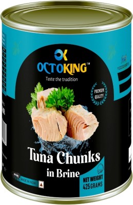 Octoking Tuna Chunks in Brine 425gm Sea Foods(425 g, Pack of 2)