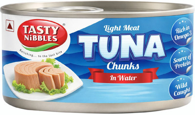 Tasty Nibbles Light Meat Tuna Chunks in Water Sea Foods(185 g)