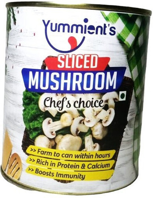 Yummients Canned Sliced Buttion Mushrooms Mushroom(800 g)