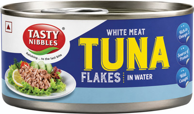 Tasty Nibbles White Meat Tuna Flakes in Water Sea Foods(185 g)