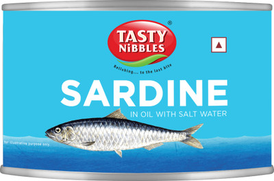 Tasty Nibbles Sardine In Oil With Salt Water 450g Sea Foods(450 g)
