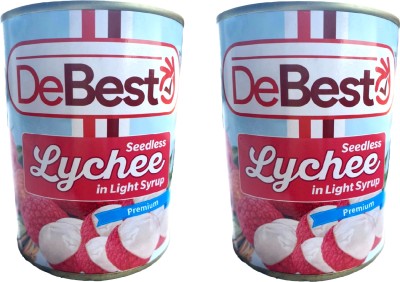 DeBesto Premium Seedless Lychee 565gm - Pack Of 2 Fruits(1130 g, Pack of 2)